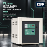 CSP FL Series Size 4 extra-large industrial battery charger for electric forklifts and heavy equipment.