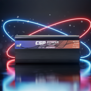 CSP PD-300W Pure Sine Wave Power Inverter 12V/24V to 110V with USB-C PD and QC 3.0 charging ports for cars and camping.